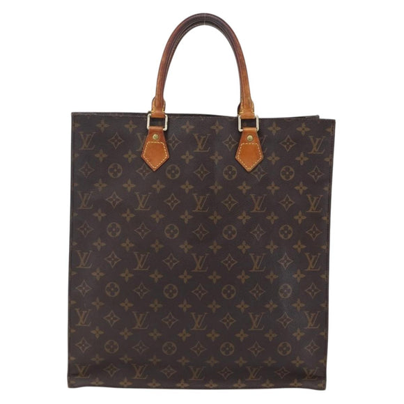 LOUIS VUITTON Monogram Sac Plat Hand Bag M51140 LV Auth 153399