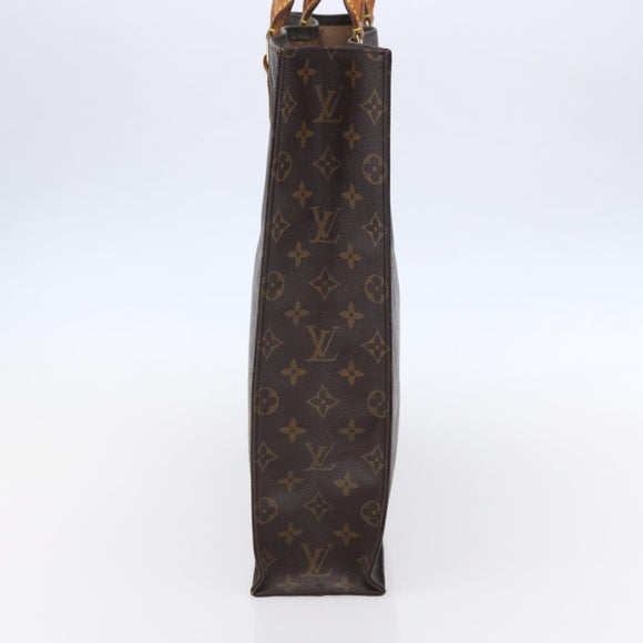 LOUIS VUITTON Monogram Sac Plat Hand Bag M51140 LV Auth 153399