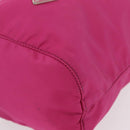PRADA Pouch Nylon Pink Silver Auth 153405-14