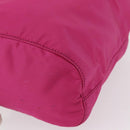 PRADA Pouch Nylon Pink Silver Auth 153405-16
