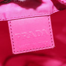 PRADA Pouch Nylon Pink Silver Auth 153405-18