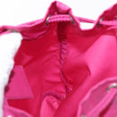 PRADA Pouch Nylon Pink Silver Auth 153405-19