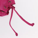 PRADA Pouch Nylon Pink Silver Auth 153405-8