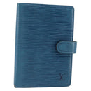 LOUIS VUITTON Epi Agenda PM Day Planner Cover Blue R20055 LV Auth 153406-1