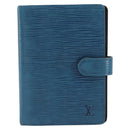 LOUIS VUITTON Epi Agenda PM Day Planner Cover Blue R20055 LV Auth 153406-13