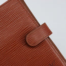 LOUIS VUITTON Epi Agenda PM Day Planner Cover Brown R20053 LV Auth 153407-17