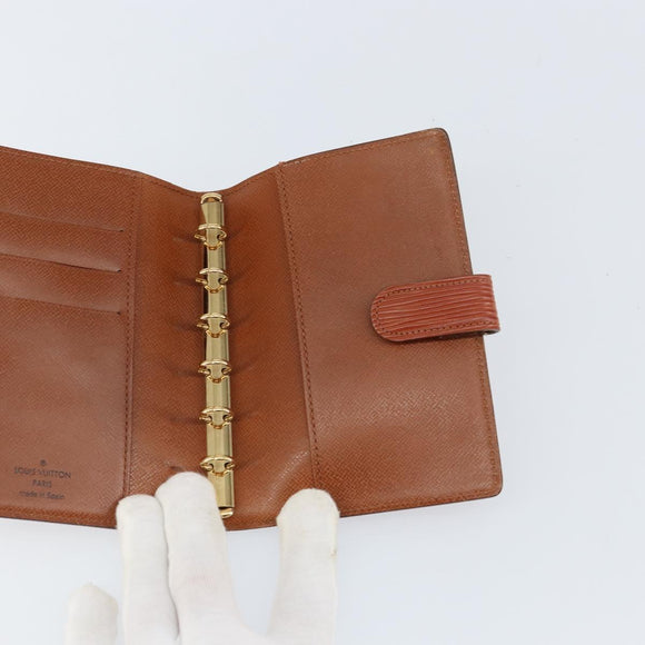LOUIS VUITTON Epi Agenda PM Day Planner Cover Brown R20053 LV Auth 153407