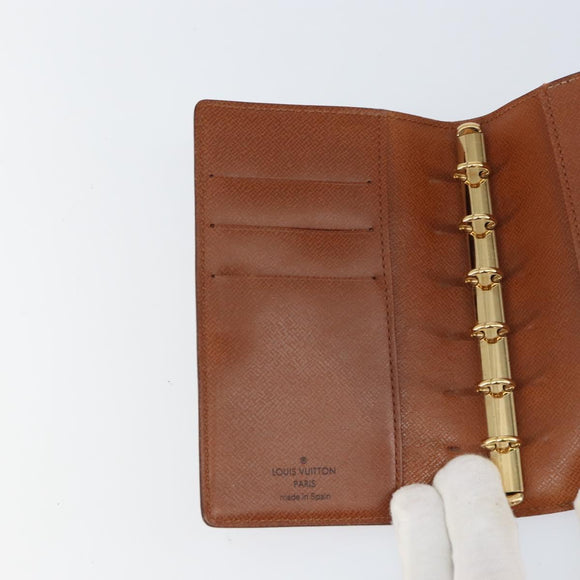 LOUIS VUITTON Epi Agenda PM Day Planner Cover Brown R20053 LV Auth 153407