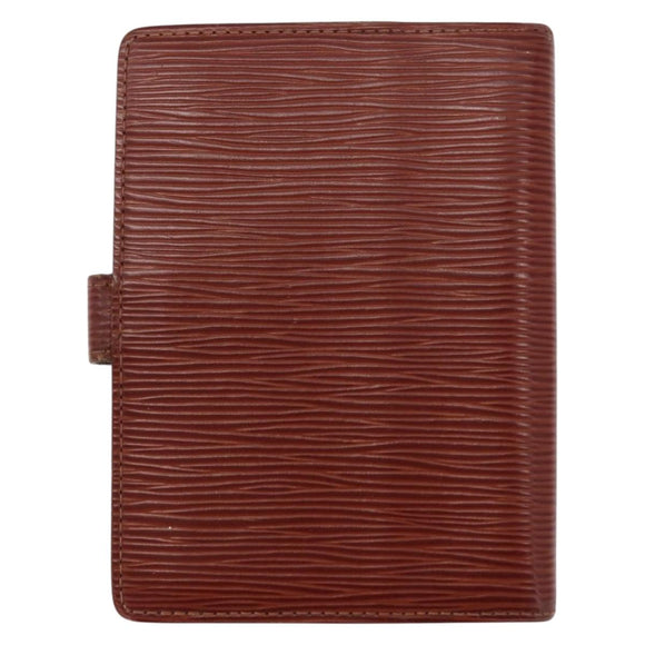 LOUIS VUITTON Epi Agenda PM Day Planner Cover Brown R20053 LV Auth 153408