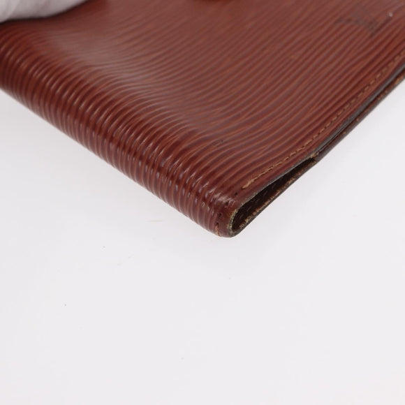 LOUIS VUITTON Epi Agenda PM Day Planner Cover Brown R20053 LV Auth 153408