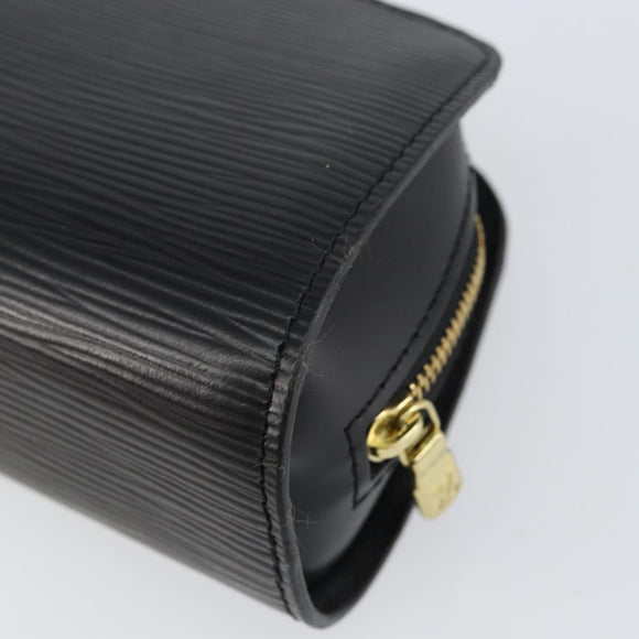 LOUIS VUITTON Epi Dauphine PM Pouch Black M48442 LV Auth 153409