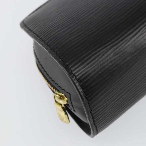 LOUIS VUITTON Epi Dauphine PM Pouch Black M48442 LV Auth 153409