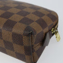 LOUIS VUITTON Damier Ebene Pochette Cosmetic PM Pouch N47516 LV Auth 153412-15