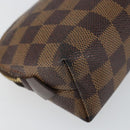 LOUIS VUITTON Damier Ebene Pochette Cosmetic PM Pouch N47516 LV Auth 153412-16