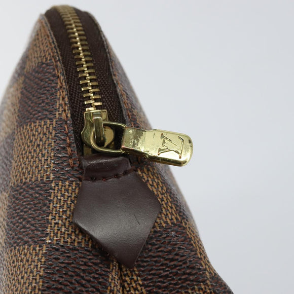 LOUIS VUITTON Damier Ebene Pochette Cosmetic PM Pouch N47516 LV Auth 153412