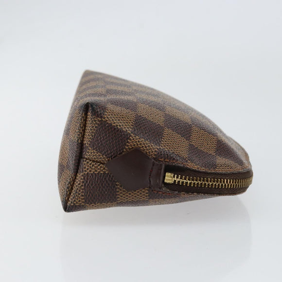 LOUIS VUITTON Damier Ebene Pochette Cosmetic PM Pouch N47516 LV Auth 153412