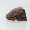 LOUIS VUITTON Damier Ebene Pochette Cosmetic PM Pouch N47516 LV Auth 153412-4