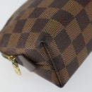LOUIS VUITTON Damier Ebene Pochette Cosmetic PM Pouch N47516 LV Auth 153412-14