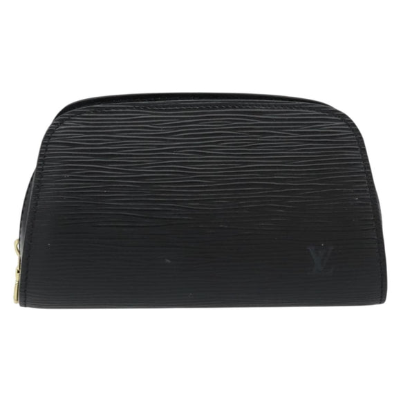 LOUIS VUITTON Epi Dauphine PM Pouch Black M48442 LV Auth 153414