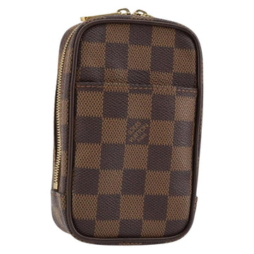 LOUIS VUITTON Damier Ebene Etui Okapi PM Pouch N61738 LV Auth 153415