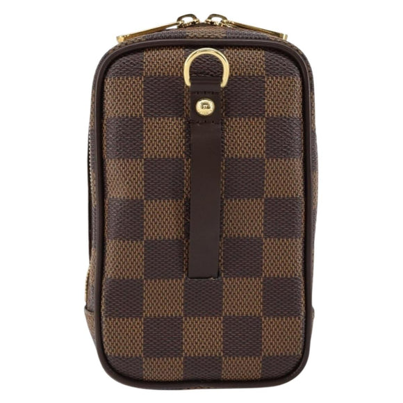 LOUIS VUITTON Damier Ebene Etui Okapi PM Pouch N61738 LV Auth 153415