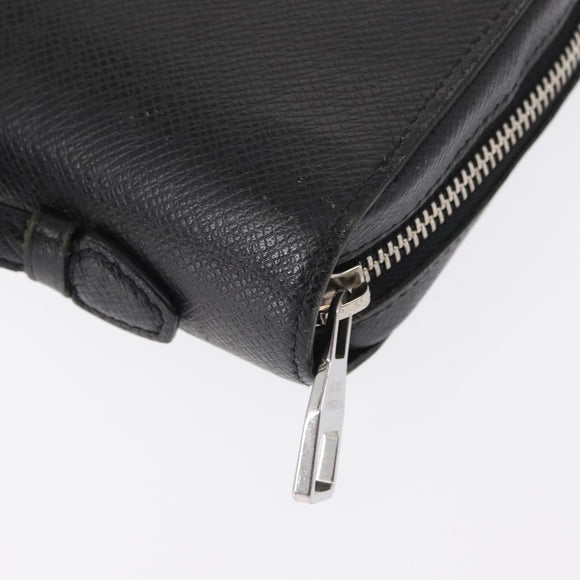 LOUIS VUITTON Taiga Zippy XL Long Wallet Black M44275 LV Auth 153416