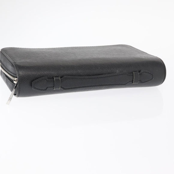 LOUIS VUITTON Taiga Zippy XL Long Wallet Black M44275 LV Auth 153416