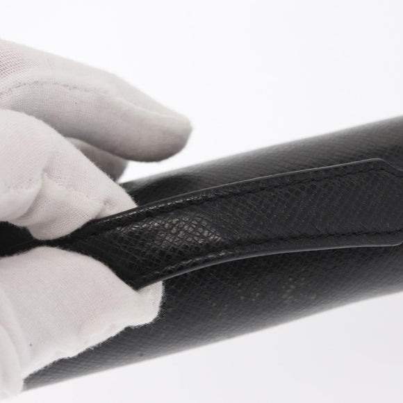 LOUIS VUITTON Taiga Zippy XL Long Wallet Black M44275 LV Auth 153416