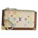 LOUIS VUITTON Monogram Multicolor Pochette Cles Purse White M92655 Auth 153418-1