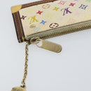 LOUIS VUITTON Monogram Multicolor Pochette Cles Purse White M92655 Auth 153418-9
