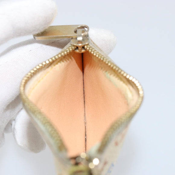 LOUIS VUITTON Monogram Multicolor Pochette Cles Purse White M92655 Auth 153418