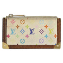 LOUIS VUITTON Monogram Multicolor Pochette Cles Purse White M92655 Auth 153418-13
