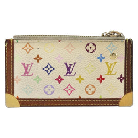 LOUIS VUITTON Monogram Multicolor Pochette Cles Purse White M92655 Auth 153418 - 0