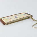 LOUIS VUITTON Monogram Multicolor Pochette Cles Purse White M92655 Auth 153418-5