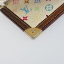 LOUIS VUITTON Monogram Multicolor Pochette Cles Purse White M92655 Auth 153418-14