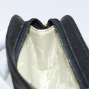 CHANEL COCO Mark Pouch Caviar Skin Black Gold CC Auth 153420-17