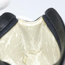 CHANEL COCO Mark Pouch Caviar Skin Black Gold CC Auth 153420-10