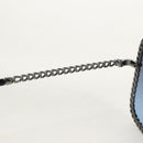 CHANEL COCO Mark Sunglasses metal Silver tone 4244 CC Auth 153421M-9