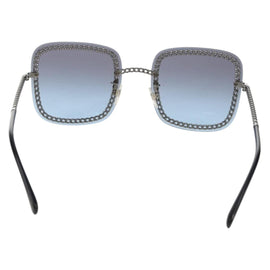 CHANEL COCO Mark Sunglasses metal Silver tone 4244 CC Auth 153421M - 0