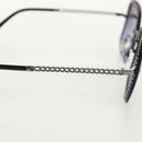 CHANEL COCO Mark Sunglasses metal Silver tone 4244 CC Auth 153421M-15
