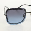 CHANEL COCO Mark Sunglasses metal Silver tone 4244 CC Auth 153421M-5