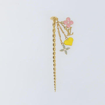 LOUIS VUITTON Sweet Monogram Pick Cheveux Hair Pin metal Gold M65847 Auth 153424 - 0