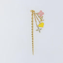 LOUIS VUITTON Sweet Monogram Pick Cheveux Hair Pin metal Gold M65847 Auth 153424-2