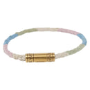 LOUIS VUITTON Bra Rubbed Keep It Bracelet Leather Pink MP188E LV Auth 153425-2