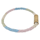 LOUIS VUITTON Bra Rubbed Keep It Bracelet Leather Pink MP188E LV Auth 153425-5