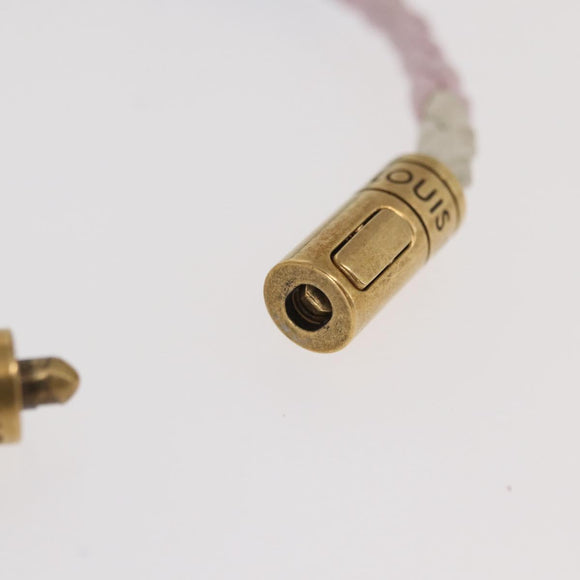 LOUIS VUITTON Bra Rubbed Keep It Bracelet Leather Pink MP188E LV Auth 153425