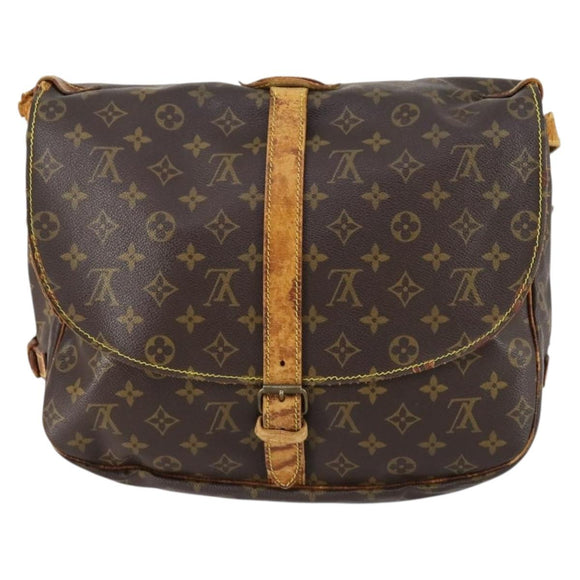 LOUIS VUITTON Monogram Saumur 30 Shoulder Bag M42256 LV Auth 153435