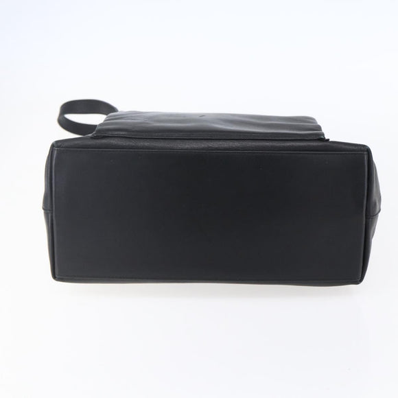 GUCCI Bamboo Hand Bag Leather 2way Black Gold 002 2058 0508 0 Auth 153437