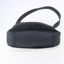 GUCCI Bamboo Hand Bag Suede 2way Navy Gold Auth 153438-11