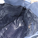 GUCCI Bamboo Hand Bag Suede 2way Navy Gold Auth 153438-19